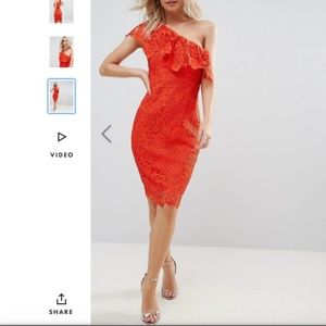 ASOS 🍅Red Crochet Lace Dress